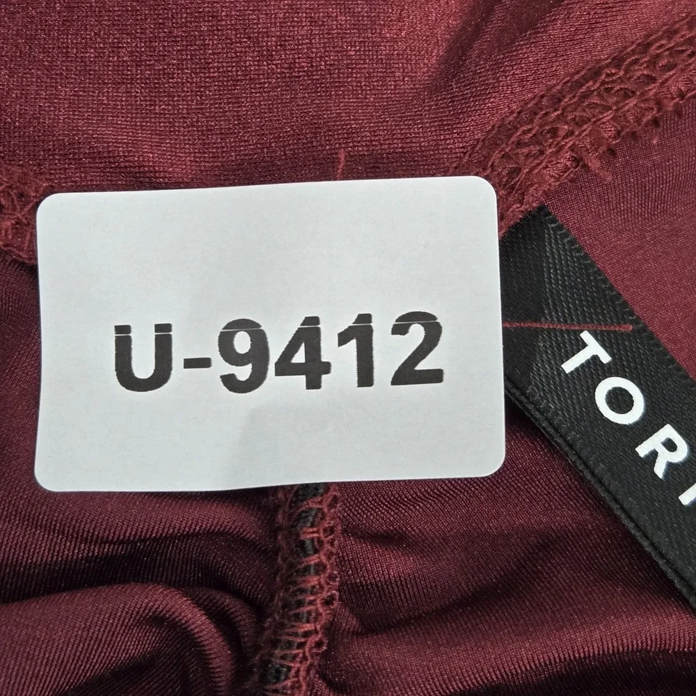 Torrid Women Activewear Pants 2 Red Nylon Spandex Legging Yoga Scrunch‎